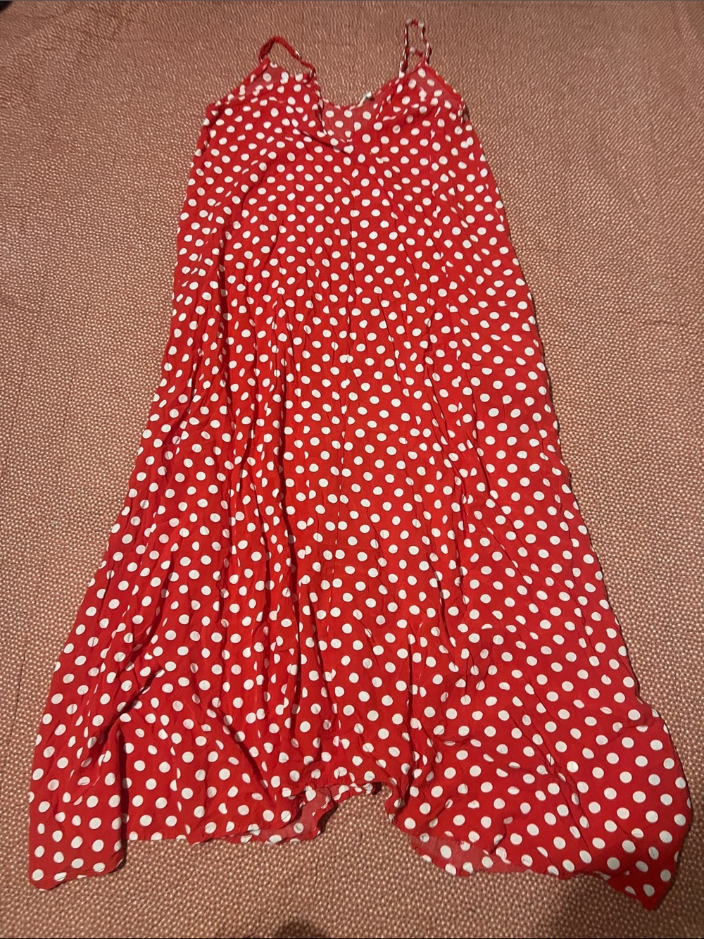 Red Polka Dot Maxi Dress with Spaghetti Straps MINNIE MOUSE